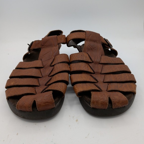 Mephisto Mens Brown Leather Fisherman Sandals 05 13837 Made in Portugal Size 12 main image 8